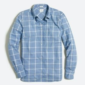 J. Crew Gingham homespun shirt boy fit Xsmall